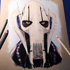 General Grievous Drawing By Stephen Ward Star Wars Art Evans Art Copic Art