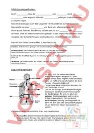 Arbeitsblatt Infektionskrankheiten Und Immunsystem Biologie Anderes Thema