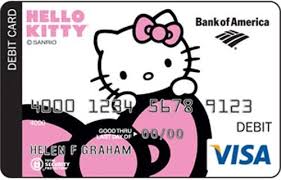 Hello Kitty Bank Of America X Hello Kitty Debit Card Kitty Hello Kitty Wallpaper Hello Kitty Items