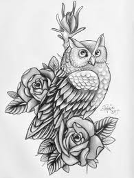 Black And White Owl And Rose Tattoo Designs Owl Tattoo Design Owl Tattoo Design Flower Tattoo Designs Bird Tattoos Little Tattoos Feather Tattoos In In 2020 Body Art Tattoos Owl Tattoo Drawings Owl Tattoo Design