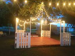 Pin By Sarah Figg On Fun Wedding Backyard Reception Diy Backyard Wedding Dance Floor Wedding