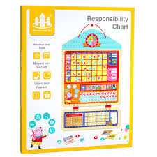 Us 15 96 30 Off Wooden Magnetic Reward Activity Responsibility Chart Calendar Kids Schedule Educational Toys For Children Calendar Time Toys In
