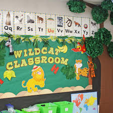 Take your calendar board to new heights with all the little extras included in this set: Classroom Jungle Reading Corner Fun365