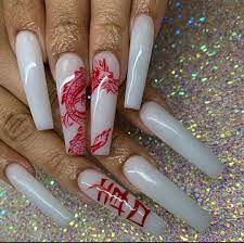 P0ppin Baddiezz On Instagram Who Else Is Missing Getting Their Nails Done Rn Dragon Nails Long Acrylic Nails Long Acrylic Nails Coffin