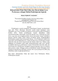 Maybe you would like to learn more about one of these? Top Pdf Cifred Strategi Pembelajaran Penguatan Nilai Moral Pada Matapelajaran Sejarah Indonesia 123dok Com