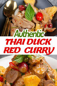 Authentic Thai Duck Red Curry Curry Recipes Red Curry Recipe Roasted Duck Recipes
