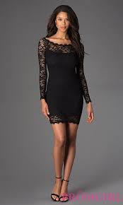 Short Black Lace Long Sleeve Dress By Jump 47248 Lace Dress Black Short Lace Dress With Sleeves Black Lace Long Sleeve Dress