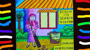 Mulai dari isu kebersihan, kesehatan, energi, lomba. Cara Menggambar Poster Kebersihan Lingkungan Rumah Yang Bersih Rumah Yang Sehat Youtube