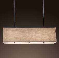 Rectangular Linen Shade Pendant Dining Lighting Dining Table Lighting Dining Room Light Fixtures