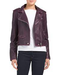 Amaryllis Washed Studded Leather Moto Jacket Jackets Leather Moto Jacket Women S Coats Jackets