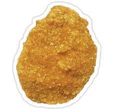 Chicken Nugget Sticker By Nerdychick In 2021 Chicken Nuggets Stickers Food Poster Design