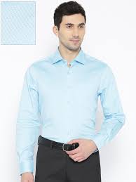 < there are no recently viewed items to show. Oloo Global Life Pvt Ltd Wills Lifestyle Men Blue Regular Fit Self Design Formal Shirt