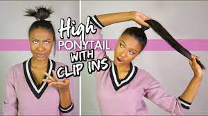 Ponytail extensions ﻿let you easily put them on top of your bun. How To High Ponytail With Clip In Extensions Comfortable No Tracks Showing Estelle S Secret Youtube