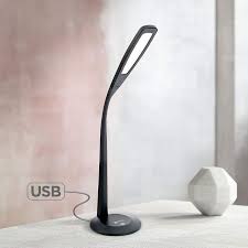 Ottlite Felix Led Gooseneck Desk Lamp Black With Usb Port 1r273 Lamps Plus Desk Lamp Black Lamps Lamp