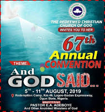 The convention, which is an annual event that brings worshippers together at the redemption camp from different parts of the world, is one of. Rccg 67th Annual Convention 2019 Date Time Schedule Believers Portal