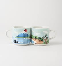 the porcelains 長崎 富士山マグカップ ペア 木箱入り マグカップ マグ 和食器