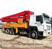 6x4 Sinotruk Howo 35m telescopic boom concrete pump truck ...