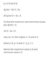 If arguments contain no numbers, max returns 0. What Is The Maximum And Minimum Value Of Function Y X 3x 6 Brainly In