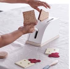 Breakfast In Bed Our New Toaster Set Includes The Toaster With Levers And Buttons Two Slices Of Toast That Really Pop Ou Breakfast In Bed Toaster Toy Sets