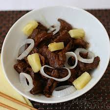 Pinya Bistek Filipino Beef Steak With Pineapples The Peach Kitchen Recipe Beef Steak Food Beef