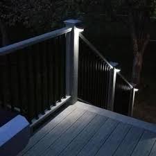 Solar Led Fence Light 4 Pc In 2020 Fence Lighting Solar Fence Lights Led Deck Lighting