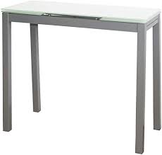 Libros de ideas del editor con esta foto. Momma Home Mesa De Cocina Extensible Modelo Novi Color Blanco Plata Material Cristal Templado Metal Medidas 85 135 X 40 X 76 Cm Amazon Es Hogar