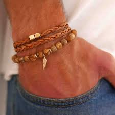 Men Bracelet Set Men Beaded Bracelets Men Leather Bracelet Mens Beaded Bracelets Mens Bracelet Set Bracelets For Men