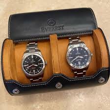 Everest Watch Roll Leather Watch Roll Blue Leather Watch Watch Roll