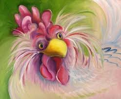 Pretty In Pink Chicken By Amy Hautman Rooster Painting Rooster Art Chicken Painting