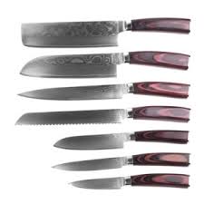 Damascus knives give off a mystique from its own elegant pattern, toughness, and durability. Damascus Knife Set Archives Fulwin Kitchenware Verified Factory Direct Sourcing Center