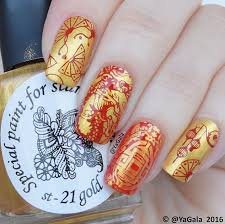 Uberchic Far East 01 Gold Nails Stamping Nail Art New Year S Nails