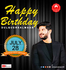 Dulquer Salmaan 369 Official Advance Happy Birthday Birthday Design Birthday