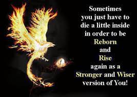 Faust, dalai lama, and karen salmansohn at brainyquote. Sometimes You Just Have To Die A Little In Order To Be Reborn Imgur Rebirth Quotes Phoenix Quotes Inspirational Quotes