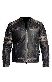 Men S Retro 1 Biker Vintage Motorcycle Black Distressed R Https Www Amazon Com Dp Leather Jacket Style Brown Leather Jacket Men Distressed Leather Jacket