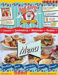 Easy design with fast printing. Full Menu Red Arrow Diner