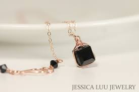 Rose Gold Black Swarovski Crystal Pendant Necklace Matching Earrings And More Metal Op Swarovski Crystal Necklace Black Gold Jewelry Crystal Necklace Pendant