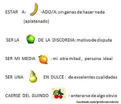 Tema La Fruta Spanish Language Spanish Idioms Idioms And Proverbs