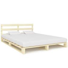 To make a full size bed frame out of pallets. Vidaxl Pallet Bed Frame Solid Pine Wood 180x200 Cm 6ft Super King Vidaxl Co Uk