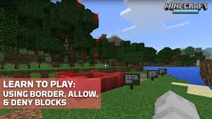 The agent is very useful if it can build things for you. Using Border Allow Deny Blocks In Minecraft Education Edition Youtube