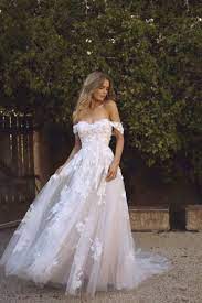Simple A Line Off The Shoulder White Beach Wedding Dresses Us 219 99 Vppcclly7m For M White Beach Wedding Dresses Dream Wedding Dresses Wedding Dress Train