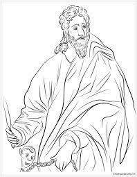 Andrew, peter, philip and nathanael meet jesus. St Bartholomew Coloring Pages Arts Culture Coloring Pages Coloring Pages For Kids And Adults