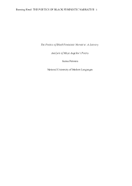 Doc The Poetics Of Black Feministic Narrative A Literary Analysis Of Maya Angelou S Poetry Saima Perveen Academia Edu
