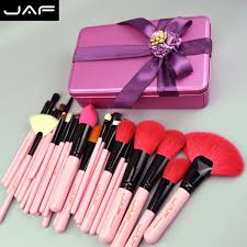 jaf pink makeup brush set red natural
