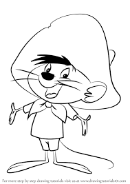 Step By Step How To Draw Speedy Gonzales From Animaniacs Drawingtutorials101 Com Cartoon Coloring Pages Looney Tunes Characters Cartoon Caracters