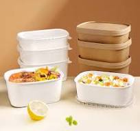 Food Grade Take out Kraft Rectangular Paper Rectangle Bowl ...