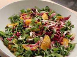 Tricolore Salad With Oranges Recipe Food Network Recipes Dinner Party Recipes Fennel Salad