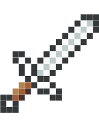 Iron Sword Minecraft Pixel Art Pixel Art Design Pixel Art