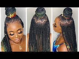 Ket Braids With Rasta Colored Ends Ft Divatress Com Youtube Braided Hairstyles African Braids Hairstyles Kids Braided Hairstyles