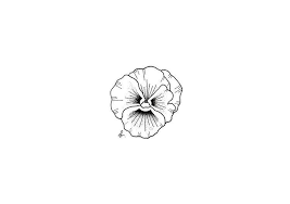 Small Violet Tattoo Floral Tattoo Violet Tattoo Floral Tattoo Pansy Tattoo