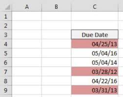 Highlight Dates Based On Due Date In Excel Dummies